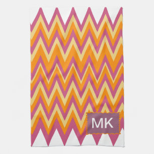 Aztekischer Stammes- Zickzack Geschirrtuch