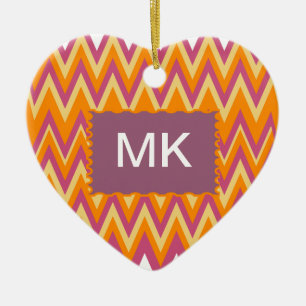 Aztekischer Stammes- Zickzack Keramik Ornament