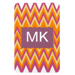 Aztekischer Stammes- Zickzack Magnet