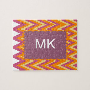 Aztekischer Stammes- Zickzack Puzzle