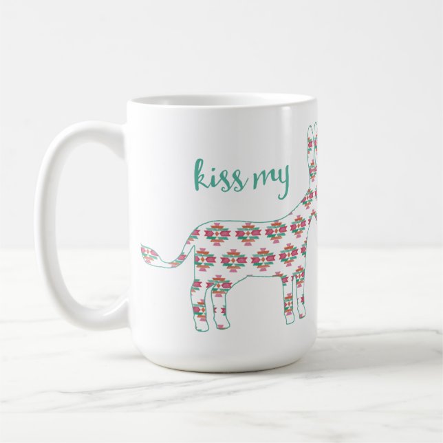 Aztekischer Western Boho Kuss meine Esel-Tasse 15 Kaffeetasse (Links)
