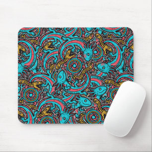 Aztekisches Axolotl Xolotl Stammesmuster Mythologi Mousepad