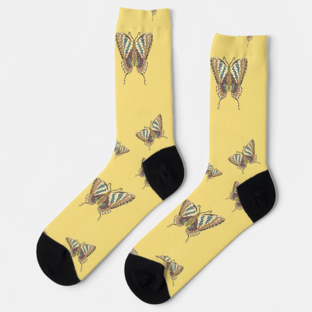Aztekisches Frack Socken (Linkes Detail)