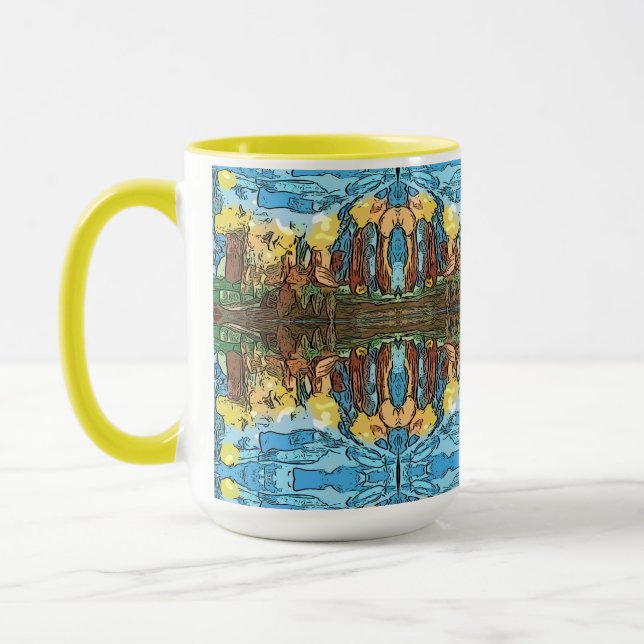 Aztekisches gelbes Abenteuer Tasse (Links)