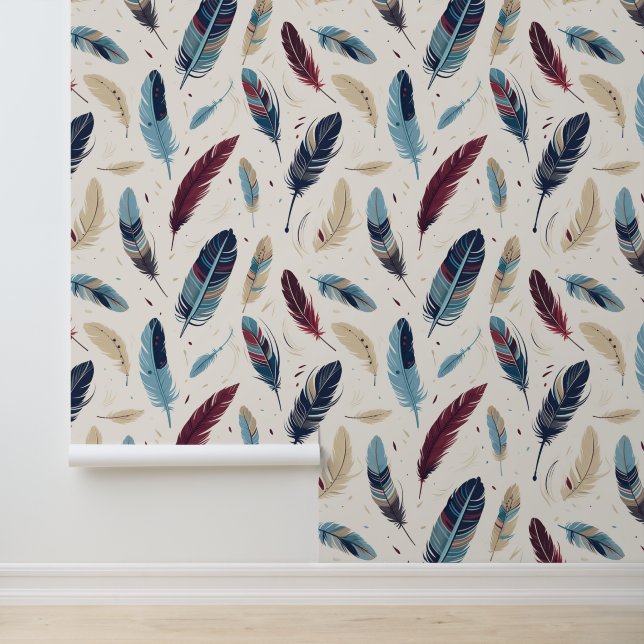 Aztekisches Indianerfedermuster Tapete (Anwendung)