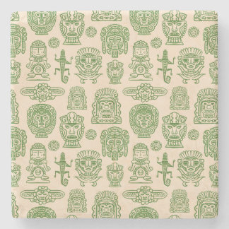Aztekisches Inspiriertes Muster Steinuntersetzer