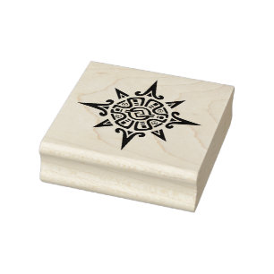 Aztekisches Kompass-Design-Stempel Gummistempel