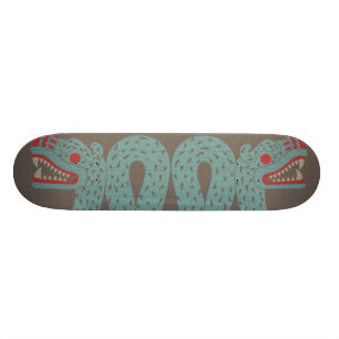 Aztekisches Schlangen-Skateboard Skateboard