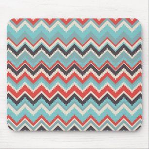 Aztekisches Stammes- Zickzack Mousepad