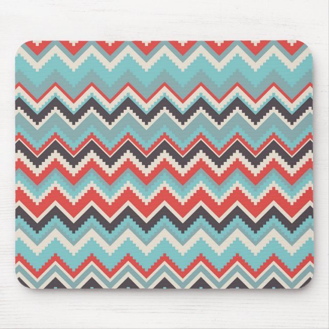 Aztekisches Stammes- Zickzack Mousepad (Vorne)
