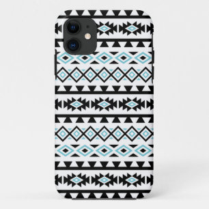 Aztekisches stilisiertes großes schwarzes blaues Case-Mate iPhone hülle