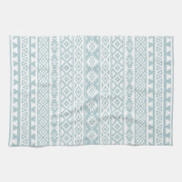 Aztekisches stilisiertes Muster-Enten-Ei-Blau u.