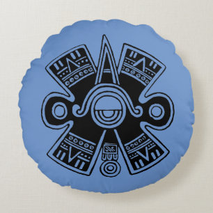 Aztekisches Universum Rundes Kissen