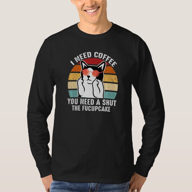 Azuco  Coffee Cat T-Shirt (Vorderseite)