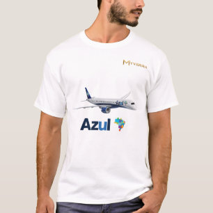 Azul Airlines Embraer 195 Flugzeug T-Shirt