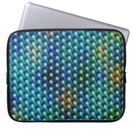 azul esverdeada com círculos que parecem furos laptopschutzhülle