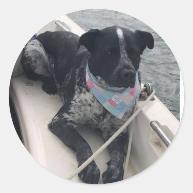 Azul First Mate Runder Aufkleber (Vorderseite)