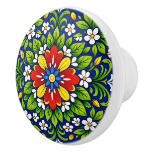 Azul Flor Klassisch Keramikknauf