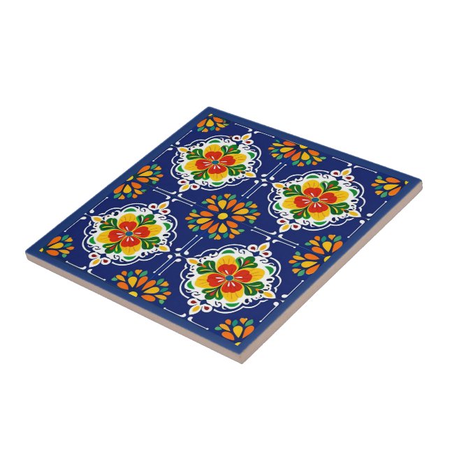 Azul Flor Mosaik Fliese (Seite)
