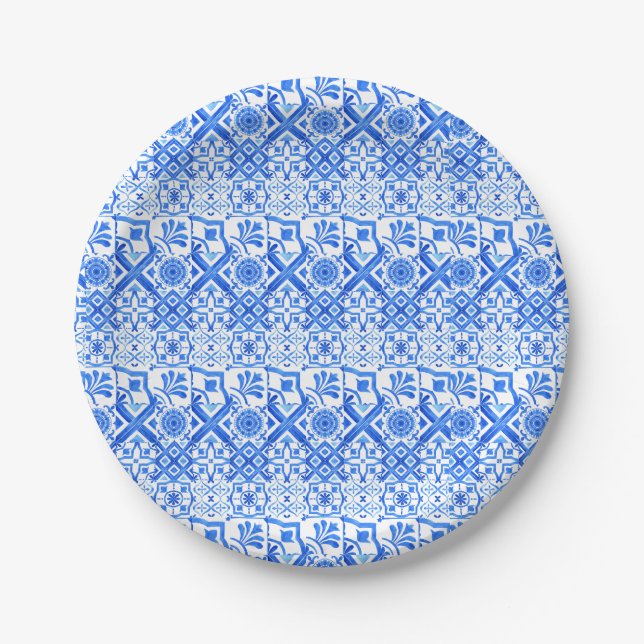 Azul Pattern Pappteller (Vorderseite)
