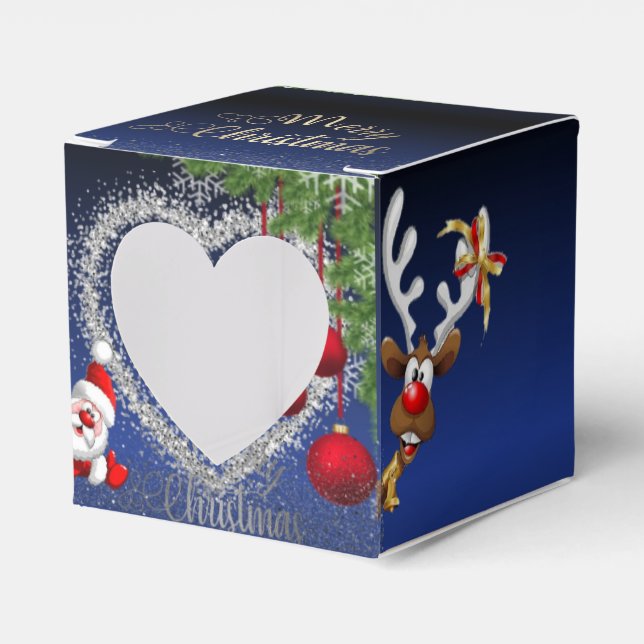  azul Royal degradado de papá Noel Geschenkschachtel (Vorderseite)