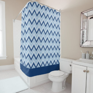 Azul Sapphire Chevron Duschvorhang