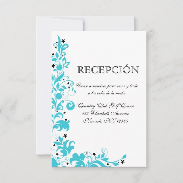 Azul Y Blanco Tarjeta de Rezeption (Vorderseite)