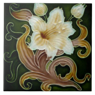 Azulejo Art nouveau ceramic tile Fliese