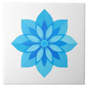 Azulejo Blau und Weiß Moderne Blume Fliese