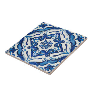 Azulejo Blau-Weiß-Mosaik Vintage-Massenware Fliese