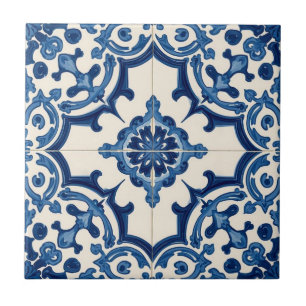 Azulejo blau-weißes Mosaik Vintage-Großmenge Fliese
