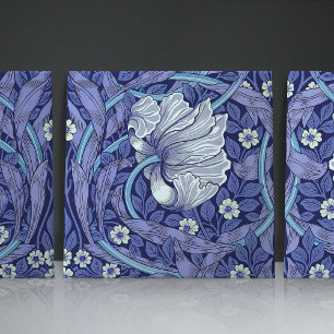 Azulejo Blaue Pimpernel Nahtlos 1/2 William Morris Fliese