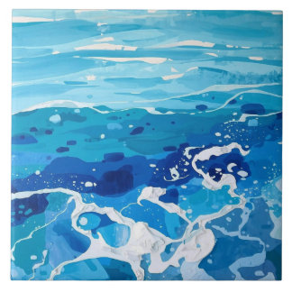 Azulejo (Blaues und weißes Mittelmeer) Fliese