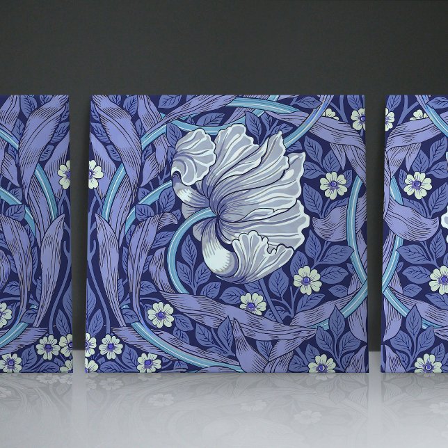 Azulejo Blue Pimpernel Seamless 1/2 William Morris Fliese (Von Creator hochgeladen)