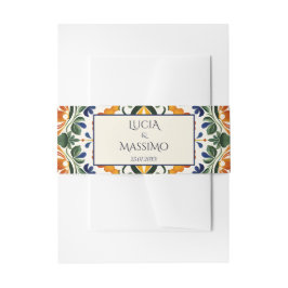 Azulejo blue Talavera Vintage mexikanische Hochzei Einladungsbanderole