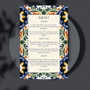 Azulejo blue Talavera Vintages mexikanisches Hochz