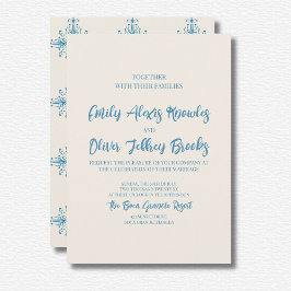 Azulejo Blue Wedding Einladung