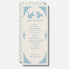 Azulejo Blue Wedding Program