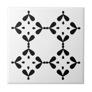 Azulejo de cerámica blanco y negro fliese
