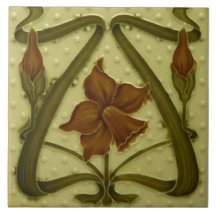 Azulejo Fliesen im Jugendstil dekorativer Kamin
