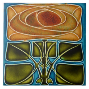 Azulejo Fliesen im Jugendstil dekorativer Kamin