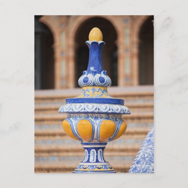 Azulejo Glazed Finial Postkarte (Vorderseite)