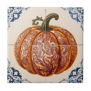 Azulejo-Kürbis-Orange-Mosaik-Vintage-Großmenge Fliese