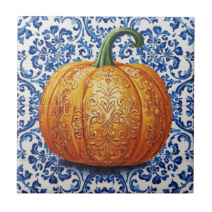 Azulejo-Kürbis orange Mosaik Vintage-Großmenge Fliese