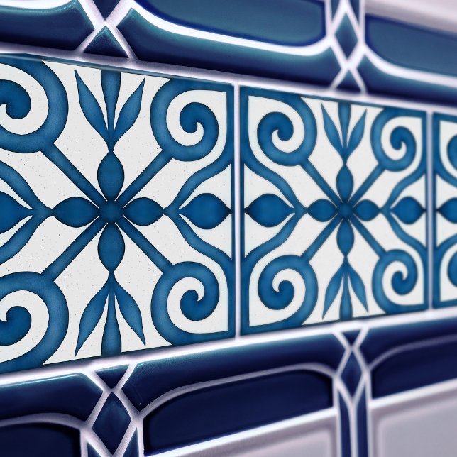 Azulejo Lisbon Patterned Talavera Ceramic Design Fliese (Von Creator hochgeladen)