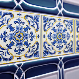 Azulejo Lisbon Patterned Talavera Ceramic Design Fliese