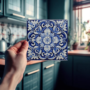Azulejo Lissabon gemustertes Talavera-Keramikdesig Fliese