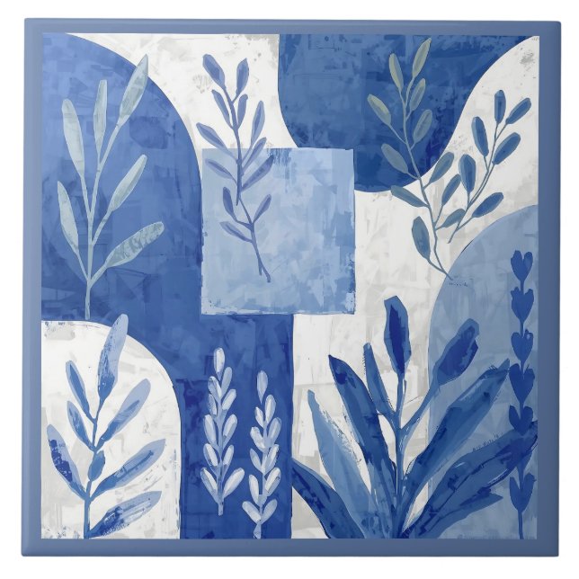 Azulejo Mediterranean Blue Fliese (Vorderseite)