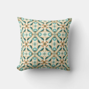 Azulejo Minty Mocha Mosaik Kissen