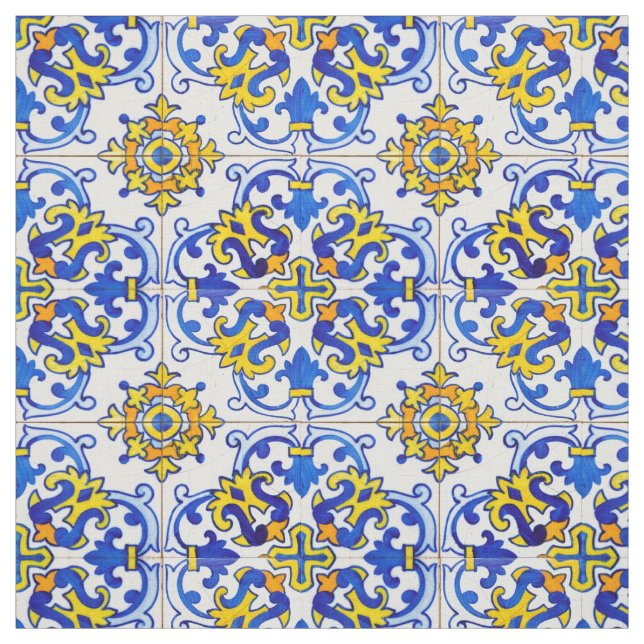 Azulejo Panel Tiles Stoff (Muster)